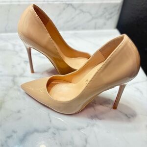Christian Louboutin Glossy Beige Heels